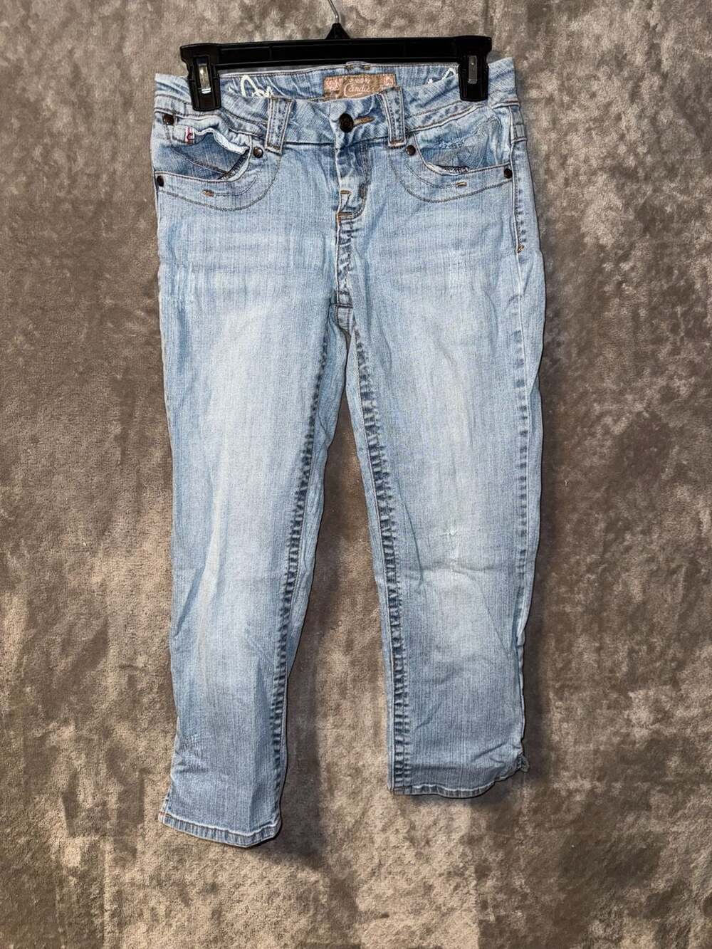 Y2K Candie's Embroidered Wing Back Pocket Light Wash Denim Jeans